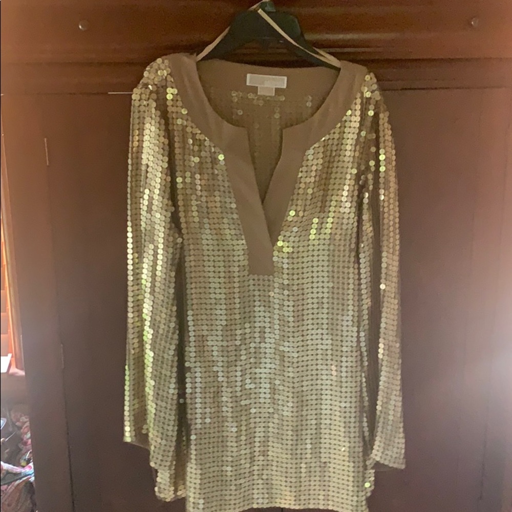 Michael Kors Gold Sequence Tunic